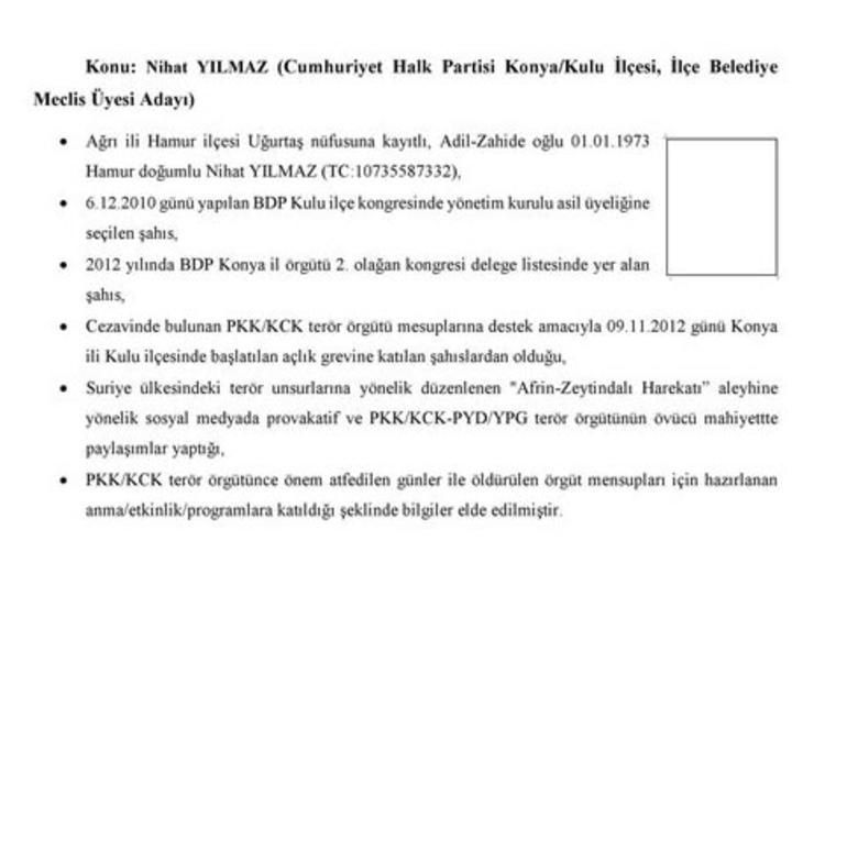 CHP Saadet ve İP'nin PKK ile bağlantılı adayları 121