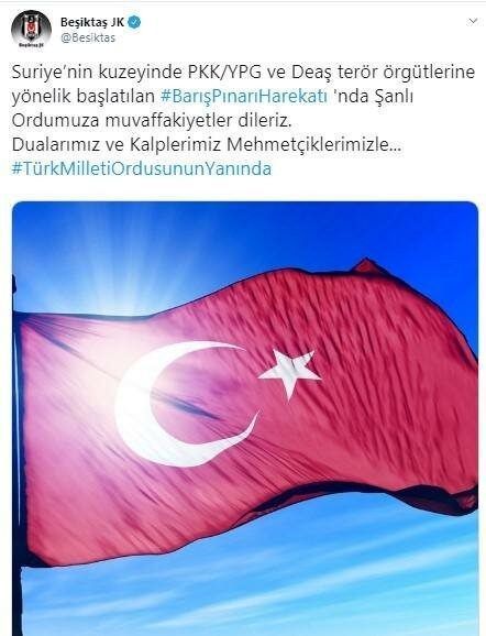 Operasyon sürüyor! Futbol camiasından Mehmetçik'e tam destek 10