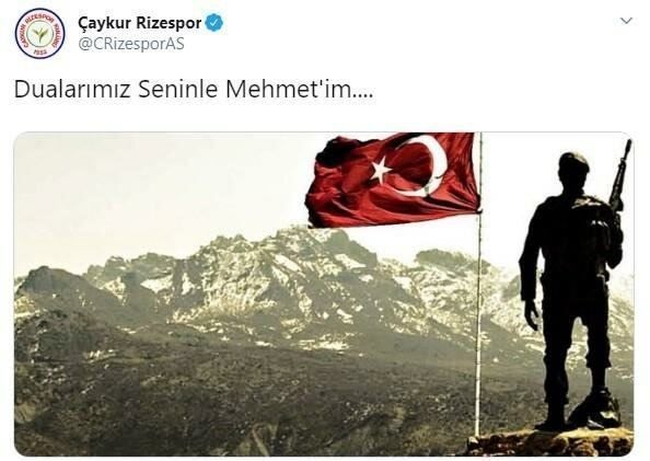 Operasyon sürüyor! Futbol camiasından Mehmetçik'e tam destek 14