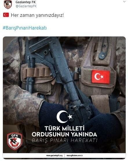 Operasyon sürüyor! Futbol camiasından Mehmetçik'e tam destek 16