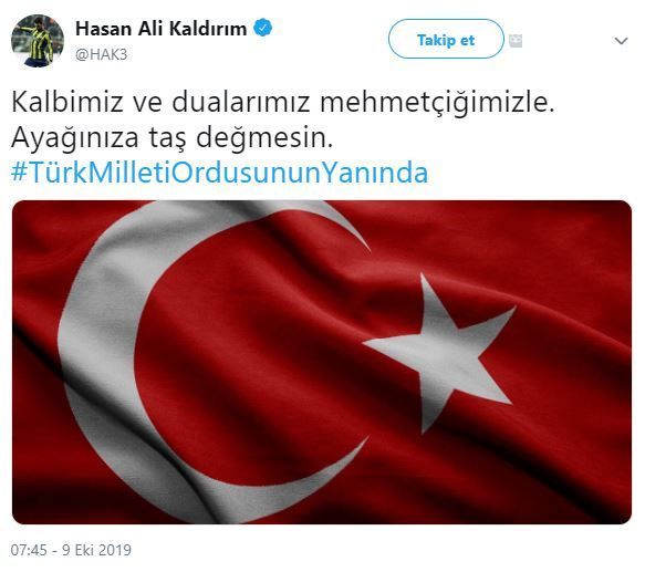 Operasyon sürüyor! Futbol camiasından Mehmetçik'e tam destek 5