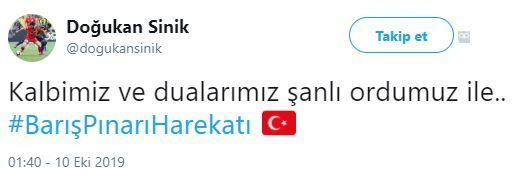 Operasyon sürüyor! Futbol camiasından Mehmetçik'e tam destek 6