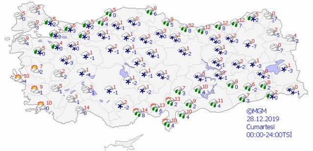 Kar geldi okullar tatil olmaya başladı! Yarın çok daha kuvvetli olacak 9