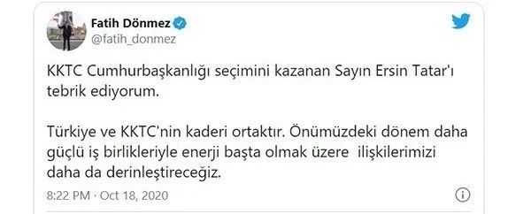 Türk siyasetçilerden Ersin Tatar'a tebrik yağdı 6