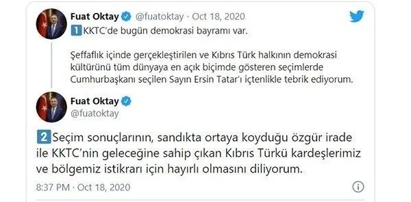Türk siyasetçilerden Ersin Tatar'a tebrik yağdı 9