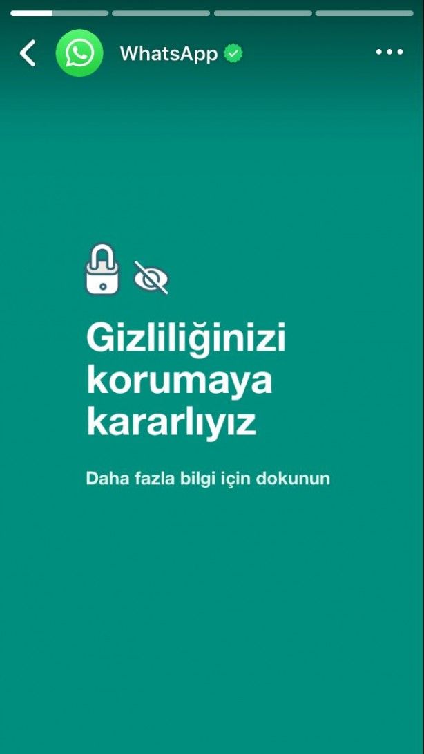 WhatsApp'tan dikkat çeken paylaşım 1