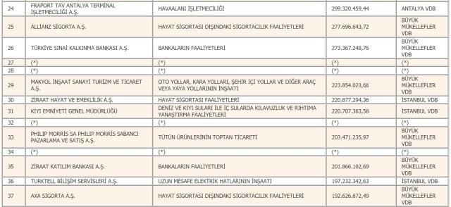 Türkiye'nin 2019 yılı vergi rekortmenleri belli oldu 13