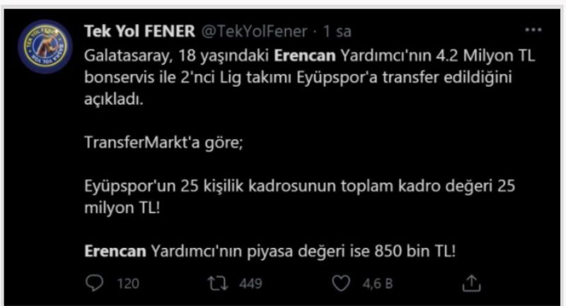 Galatasaray Erencan Yardımcı'yı sattı, sosyal medya karıştı! 16