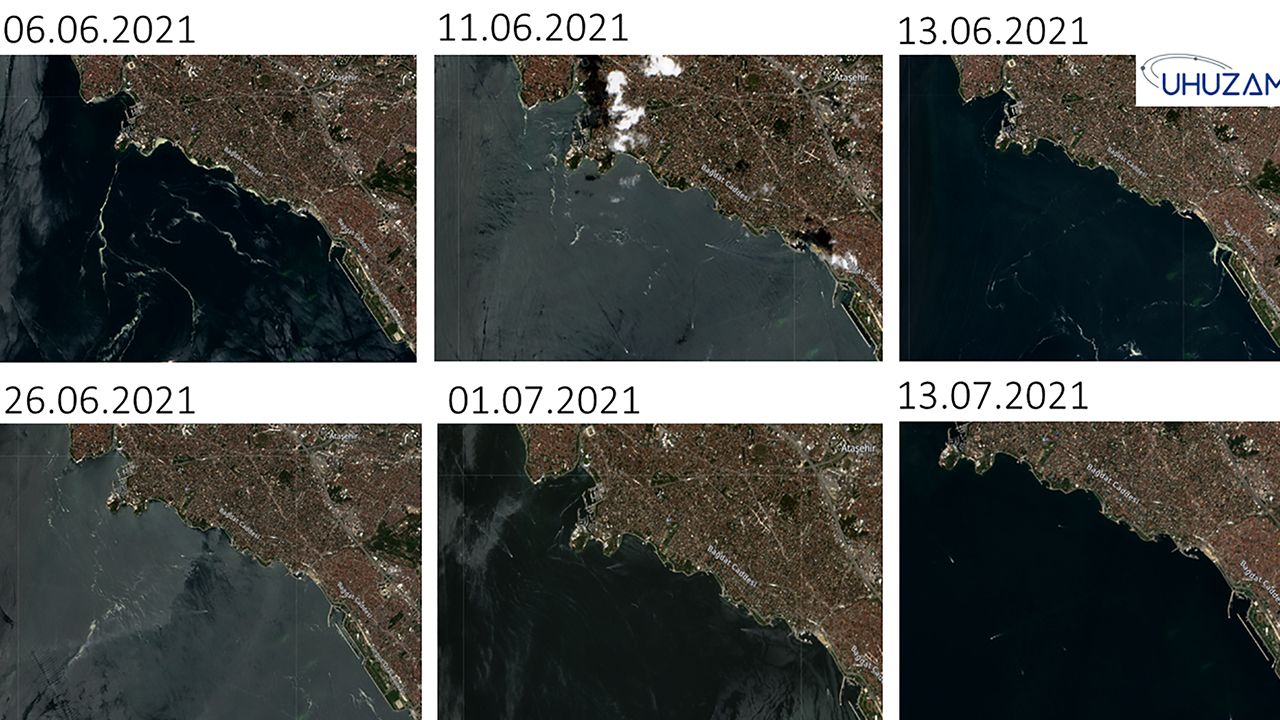 Marmara Denizi'nde son durum uzaydan görüntülendi 8
