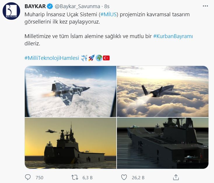BAYKAR insansız savaş uçağından ilk kare 2