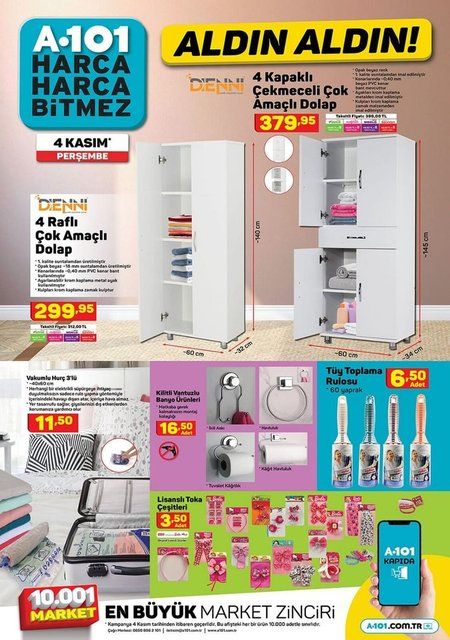 A101'de bu hafta sürpriz ürünler var! 4 Kasım Perşembe A101 aktüel ürünler kataloğunda neler var? 10