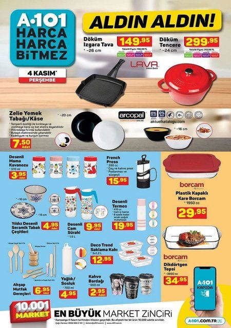 A101'de bu hafta sürpriz ürünler var! 4 Kasım Perşembe A101 aktüel ürünler kataloğunda neler var? 11