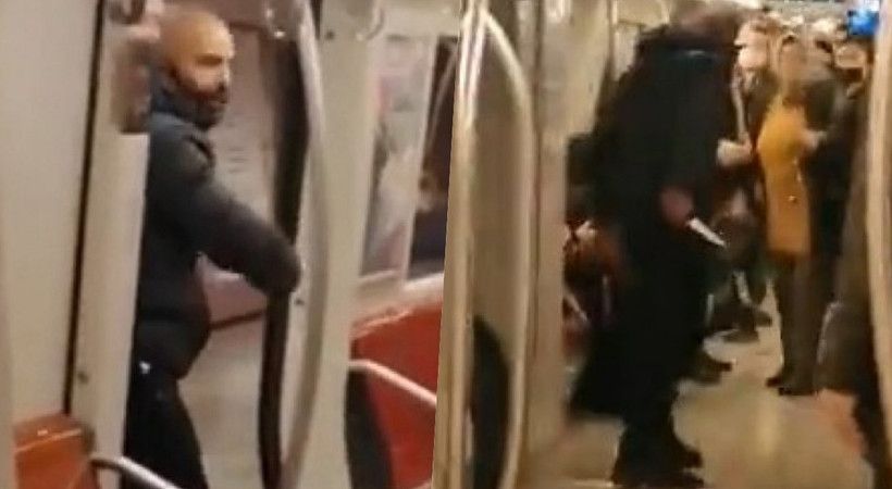 İstanbul metrosunda dehşete düşüren görüntü! Kadın yolcuya bıçak çekti 3