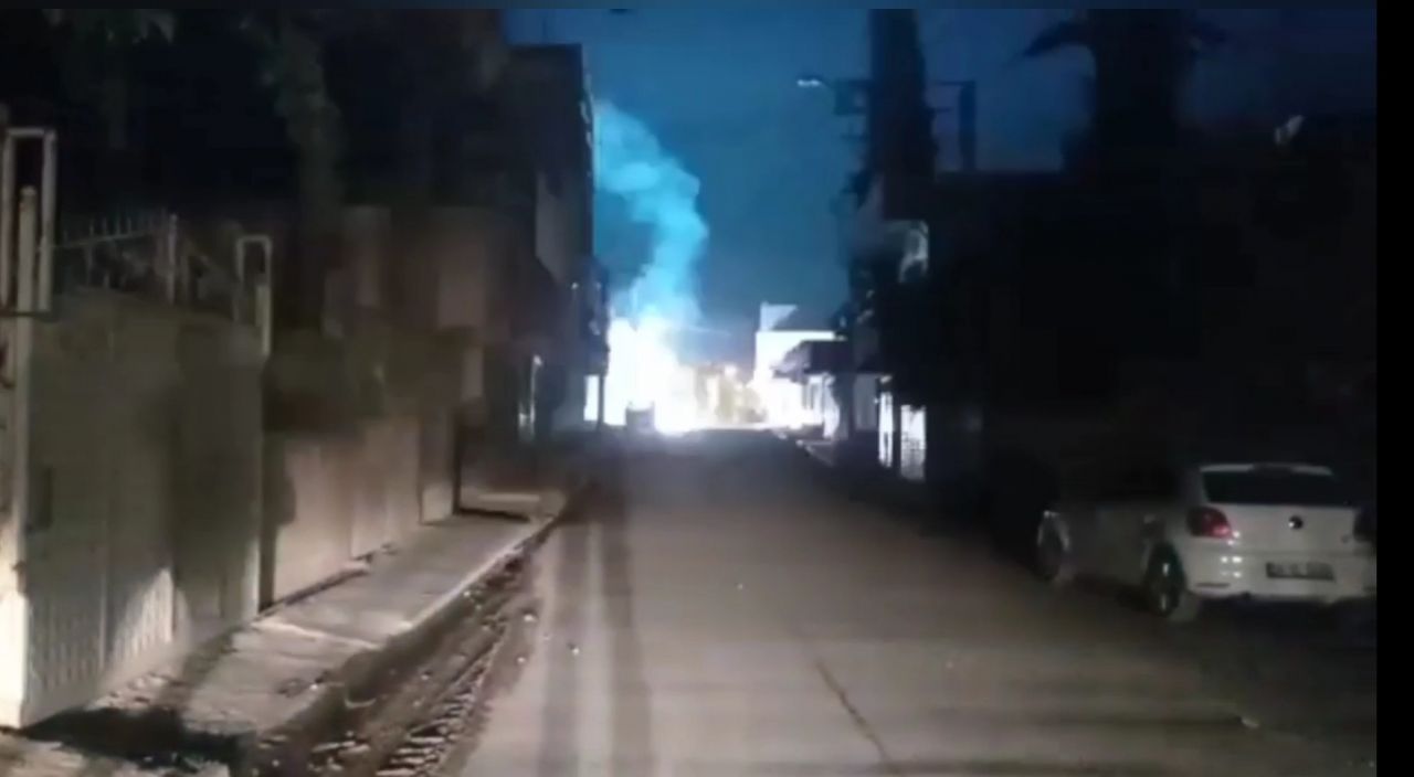 Trafonun patlama anı kamerada 3