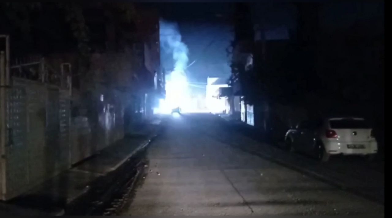 Trafonun patlama anı kamerada 1