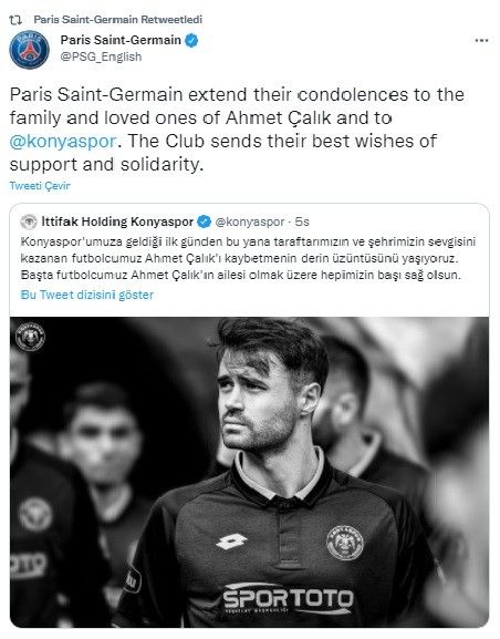 Avrupa'dan Ahmet için taziye mesajları 3