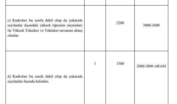 3600 ek gösterge kimlere verilecek? Kim ne kadar ek gösterge alacak? İşte meslek meslek tam liste 19