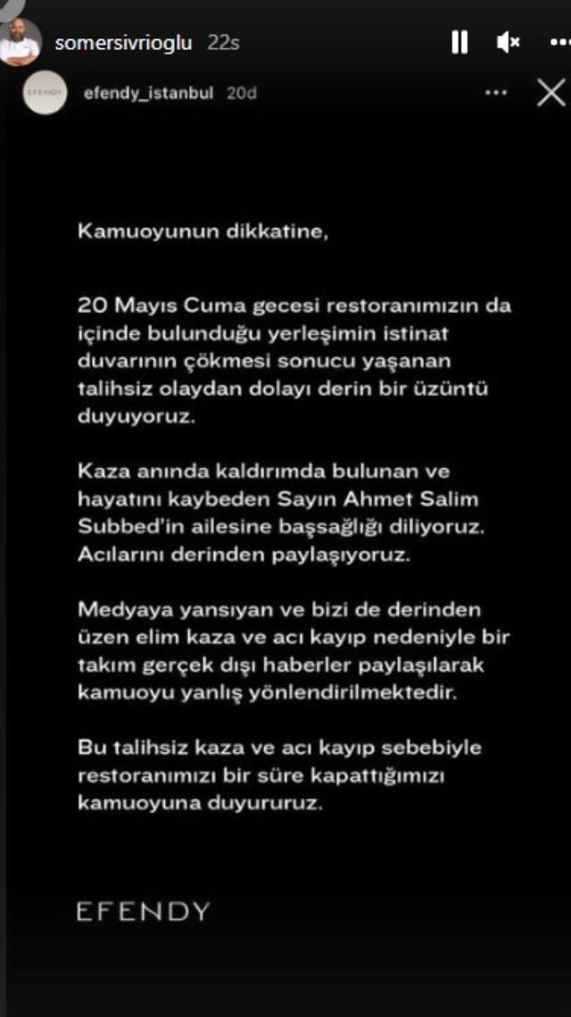 Diplomat restoranında ölmüştü! Somer Şef'ten çarpıcı karar 2