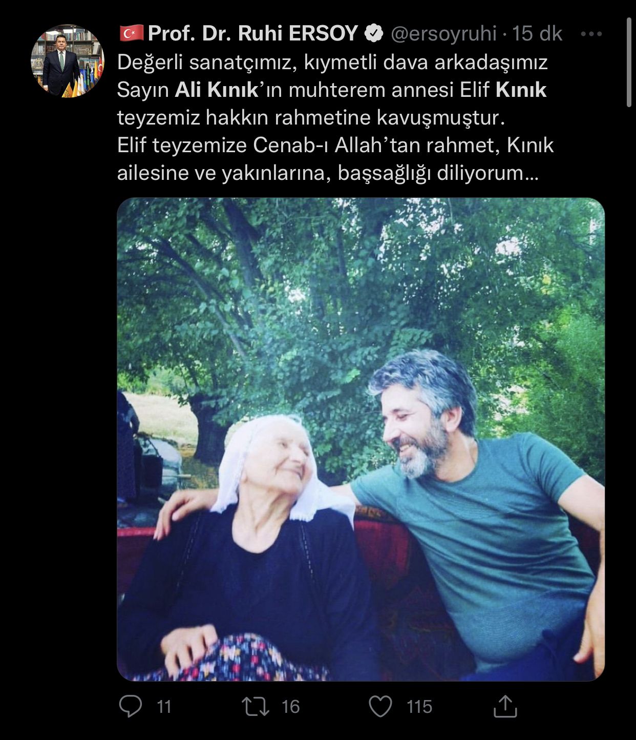 Ünlü sanatçı Ali Kınık‘ın acı günü! 7