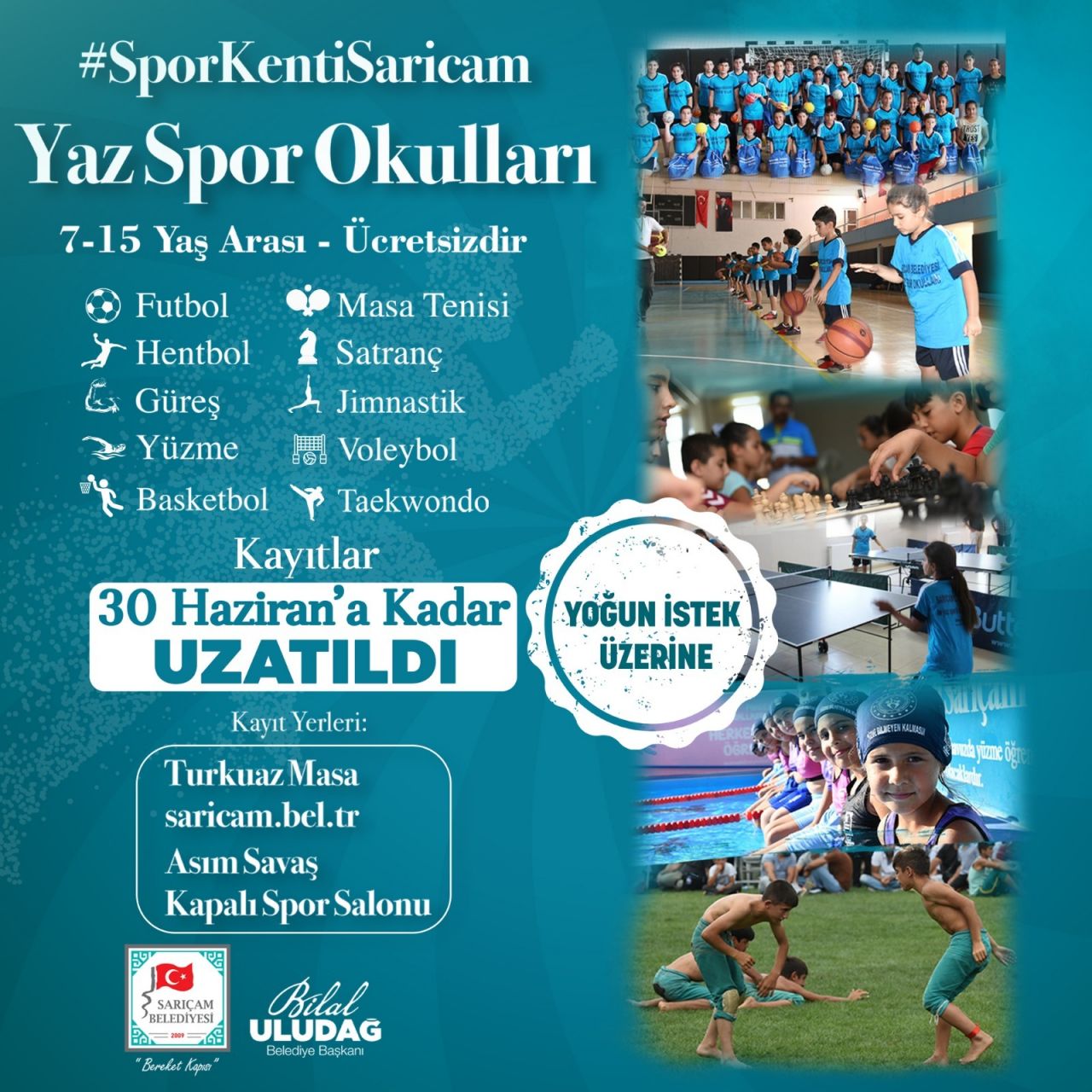 Sarıçam'da yaz spor okullarına rekor başvuru 5