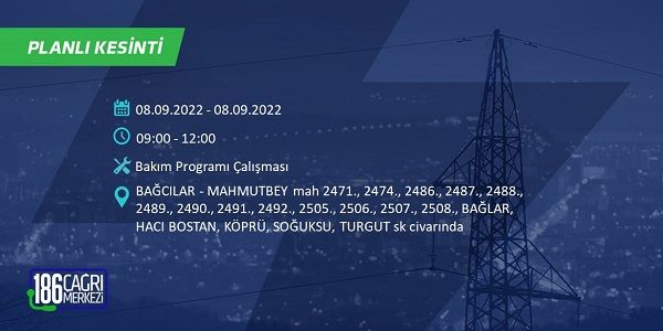8 Eylül Perşembe elektrikler ne zaman saat kaçta gelecek? İşte elektrik kesinti saatleri 16