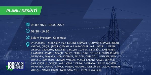 8 Eylül Perşembe elektrikler ne zaman saat kaçta gelecek? İşte elektrik kesinti saatleri 27