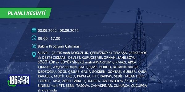 8 Eylül Perşembe elektrikler ne zaman saat kaçta gelecek? İşte elektrik kesinti saatleri 28