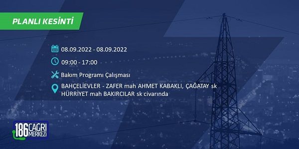8 Eylül Perşembe elektrikler ne zaman saat kaçta gelecek? İşte elektrik kesinti saatleri 6