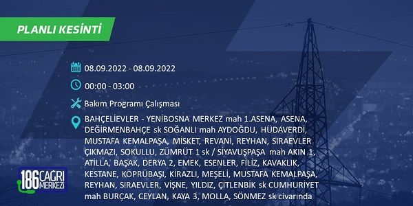 8 Eylül Perşembe elektrikler ne zaman saat kaçta gelecek? İşte elektrik kesinti saatleri 7