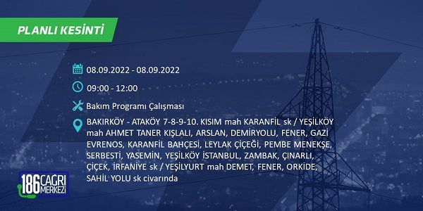 8 Eylül Perşembe elektrikler ne zaman saat kaçta gelecek? İşte elektrik kesinti saatleri 8