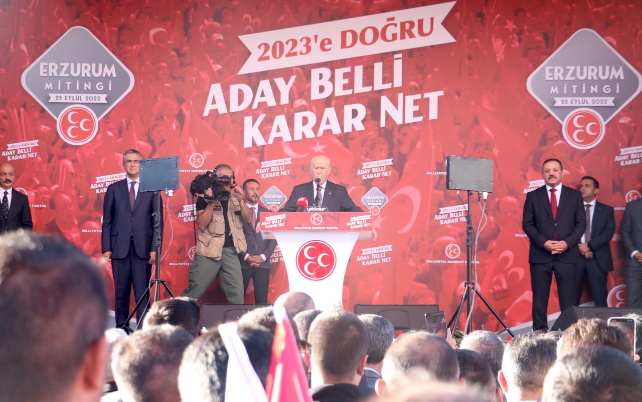 Erzurum tarih yazdı! İşte MHP Lideri Devlet Bahçeli'nin mitinginden kareler... 49