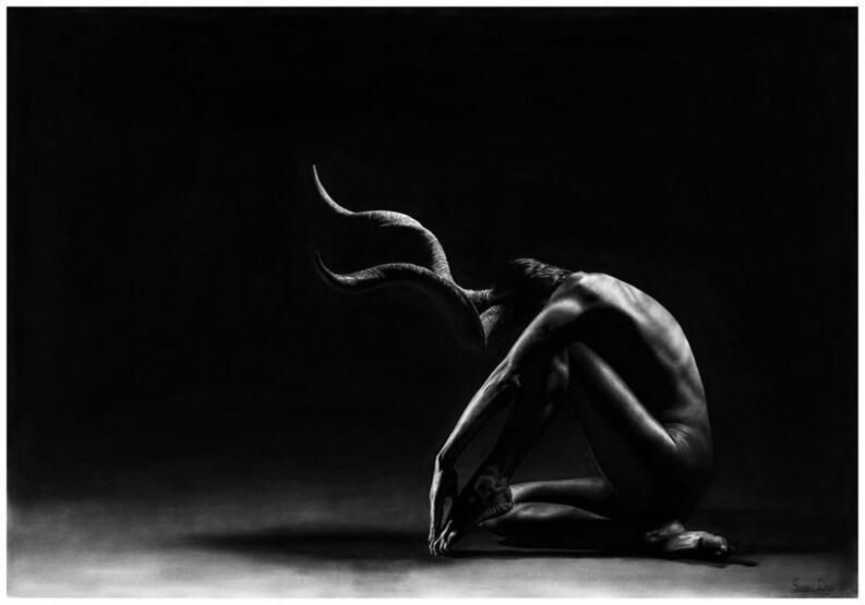 Karakalem ile inanılmaz eserler ortaya çıkarıyor! Görenlerin ağzı açık kalıyor 11