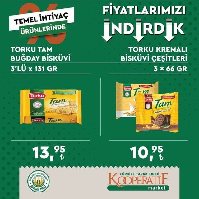Yeni indirim kampanyası! 10-15 Ekim Tarım Kredi Market indirimli ürünler listesi... 13