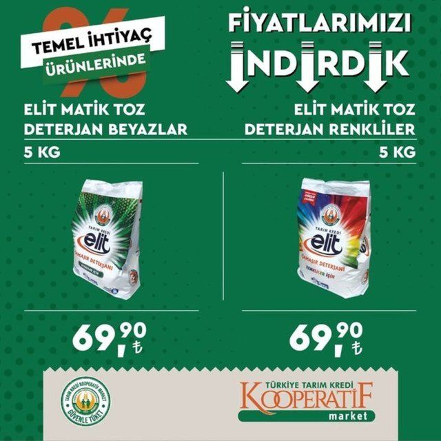 Yeni indirim kampanyası! 10-15 Ekim Tarım Kredi Market indirimli ürünler listesi... 20
