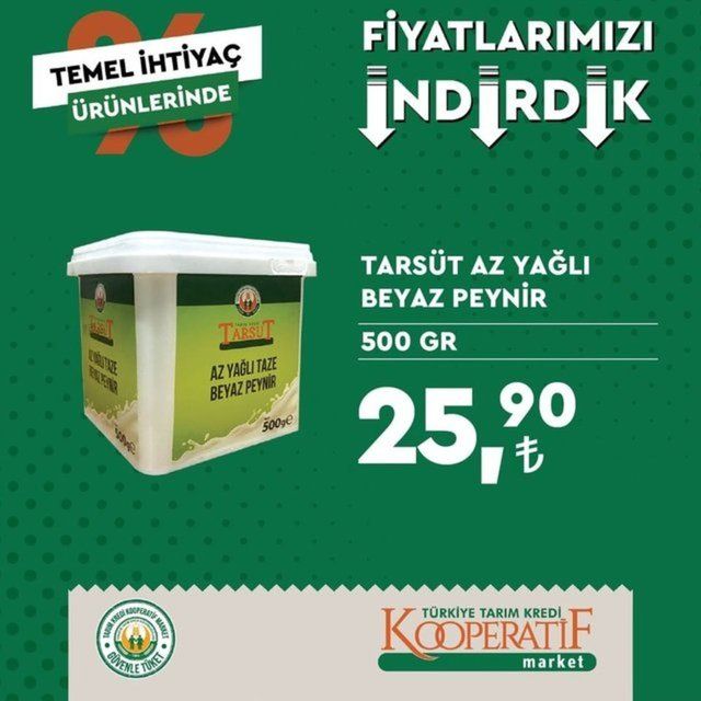 Yeni indirim kampanyası! 10-15 Ekim Tarım Kredi Market indirimli ürünler listesi... 30