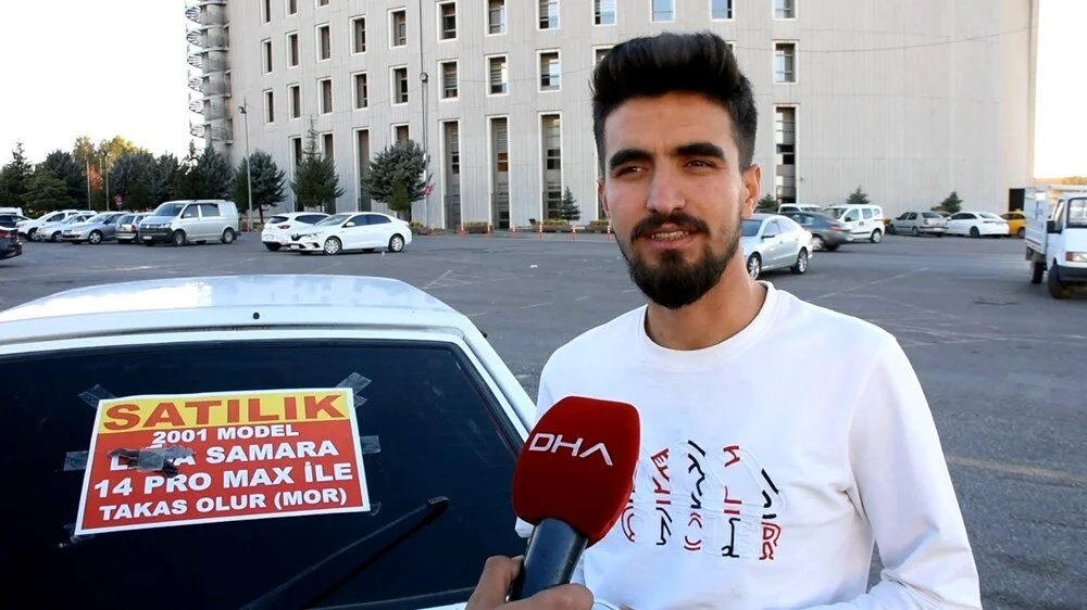 Arabasını cep telefonu ile takas etti! 7