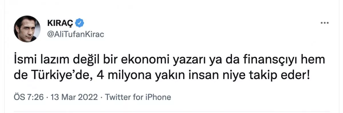 Kıraç'tan kendisini engelleyen Özgür Demirtaş'a: ‘Türkiye bunların umurunda değil' 3