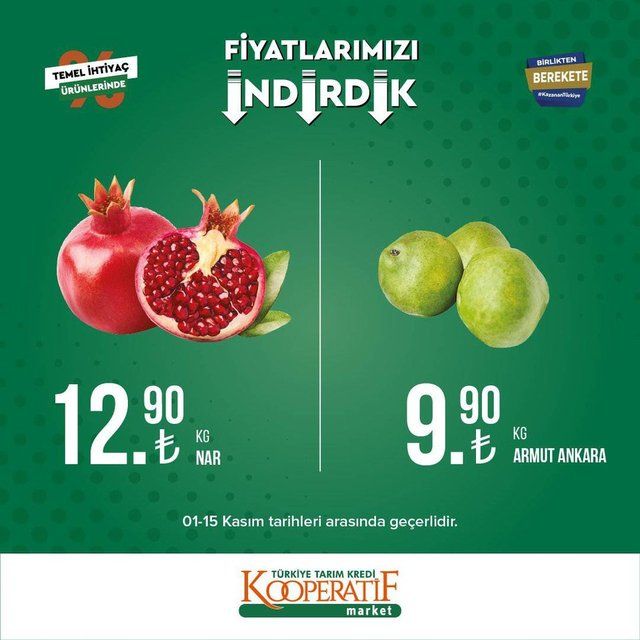 Tarım Kredi Kooperatifi Market Kasım ayı indirimleri! 15 gün boyunca sürecek... 2