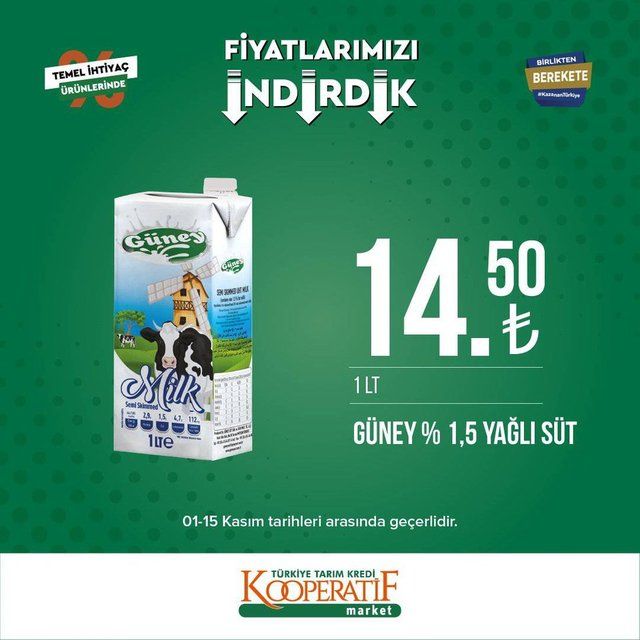 Tarım Kredi Kooperatifi Market Kasım ayı indirimleri! 15 gün boyunca sürecek... 7