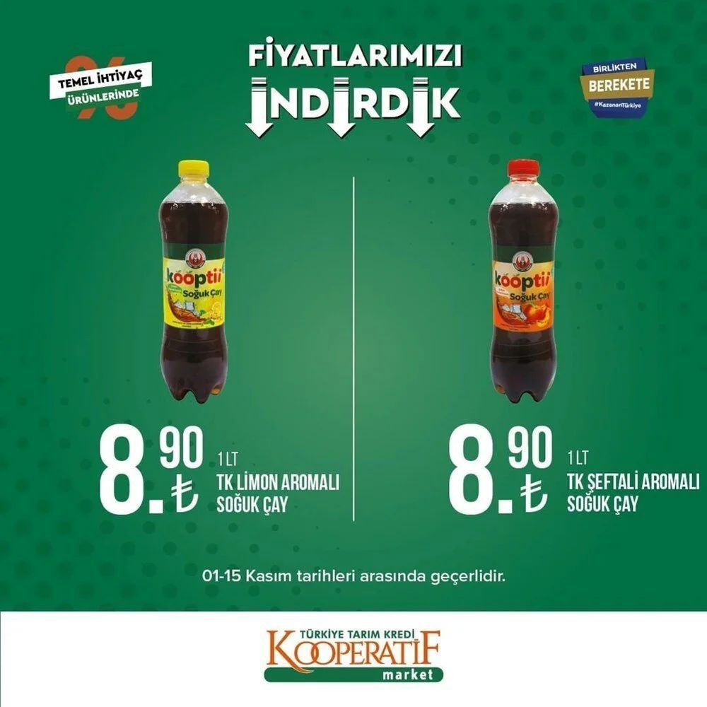 Tarım Kredi Kooperatif Market indirimli ürünler listesi belli oldu 21