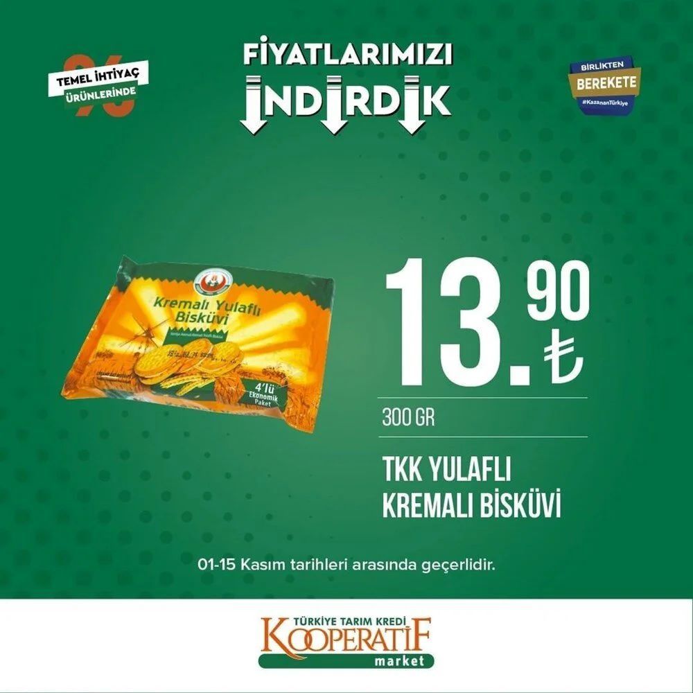 Tarım Kredi Kooperatif Market indirimli ürünler listesi belli oldu 24