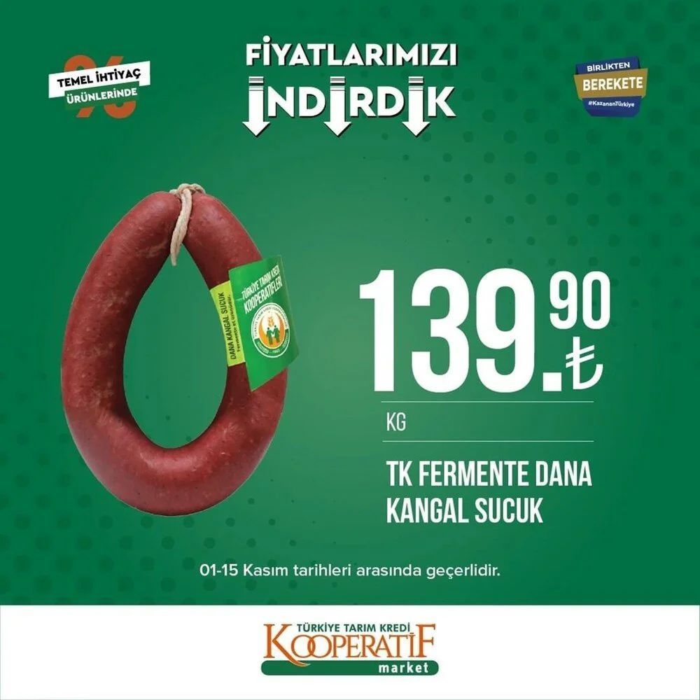 Tarım Kredi Kooperatif Market indirimli ürünler listesi belli oldu 6