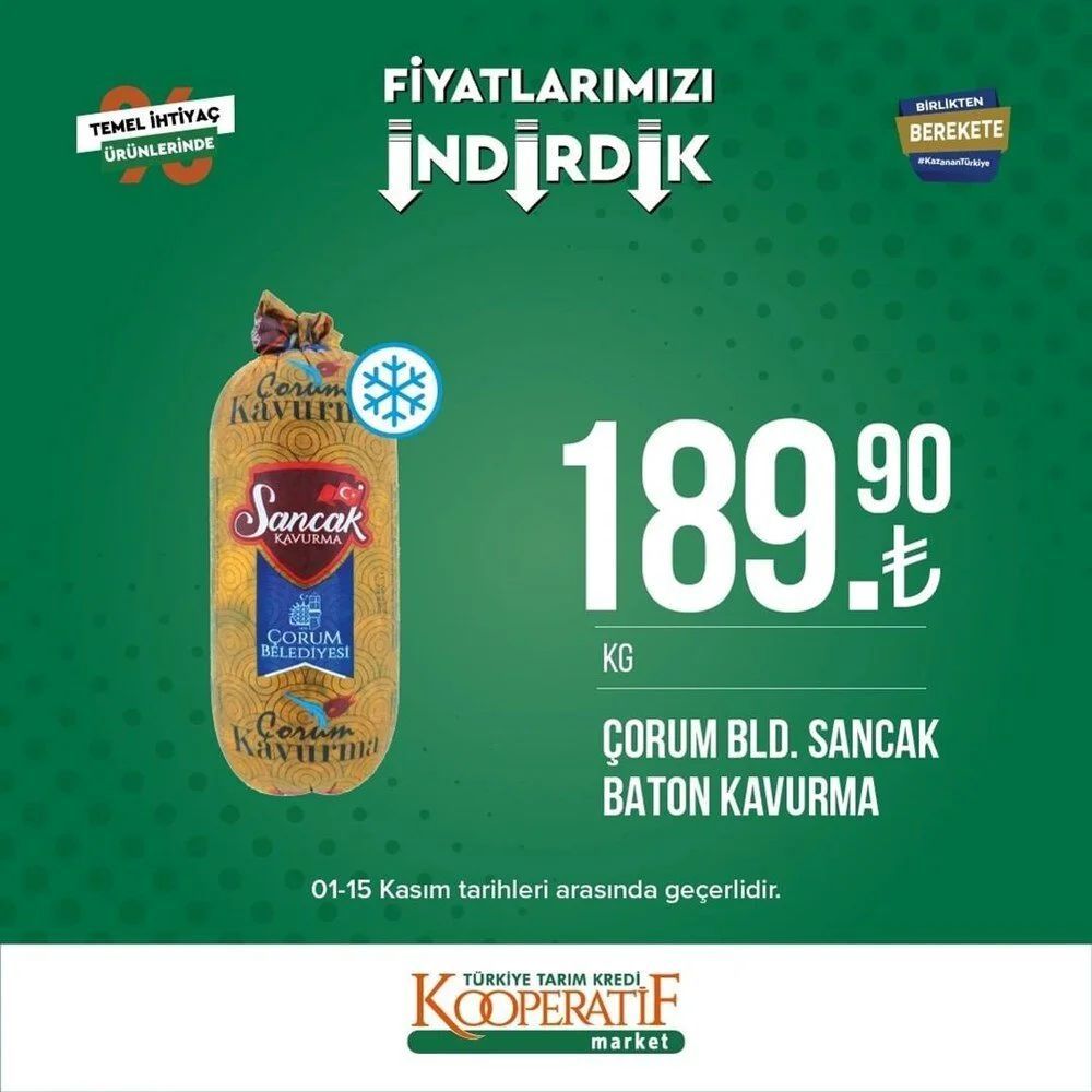 Tarım Kredi Kooperatif Market indirimli ürünler listesi belli oldu 8