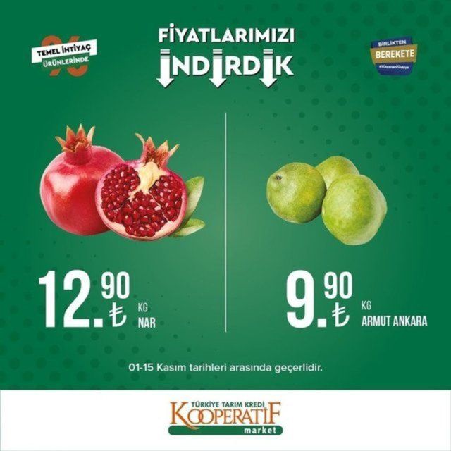 Tarım Kredi Marketlerinde indirim devam ediyor: Son gün 15 Kasım 20