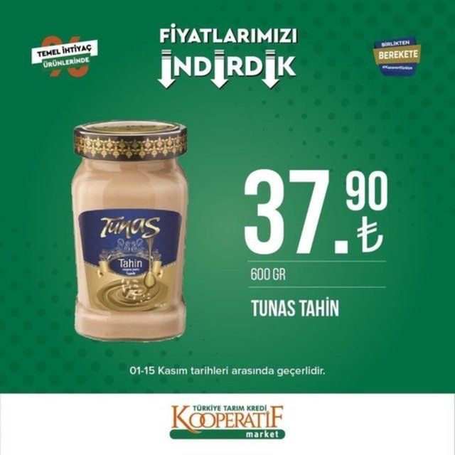 Tarım Kredi Marketlerinde indirim devam ediyor: Son gün 15 Kasım 29