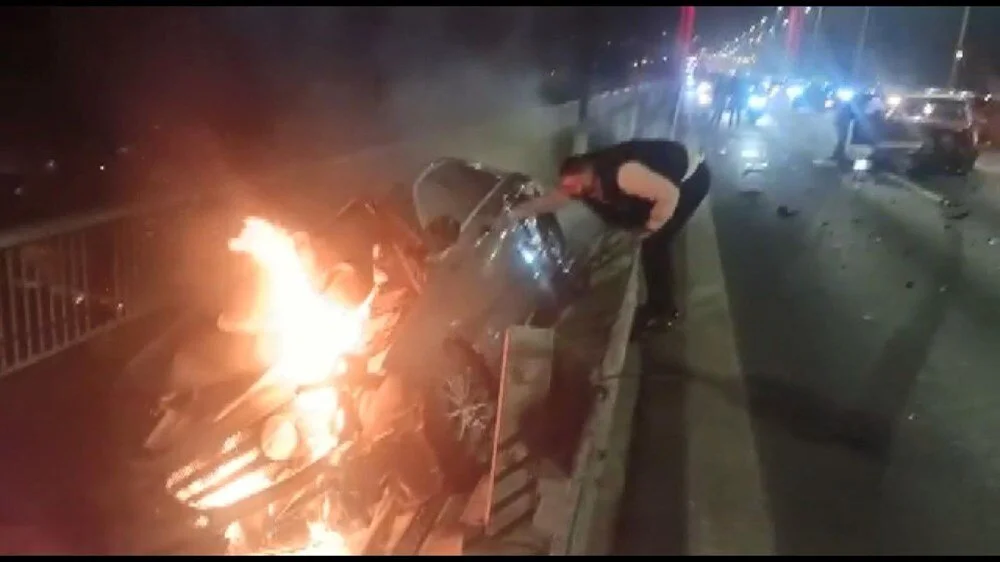 Fatih Sultan Mehmet Köprüsü'nde zincirleme kaza 3