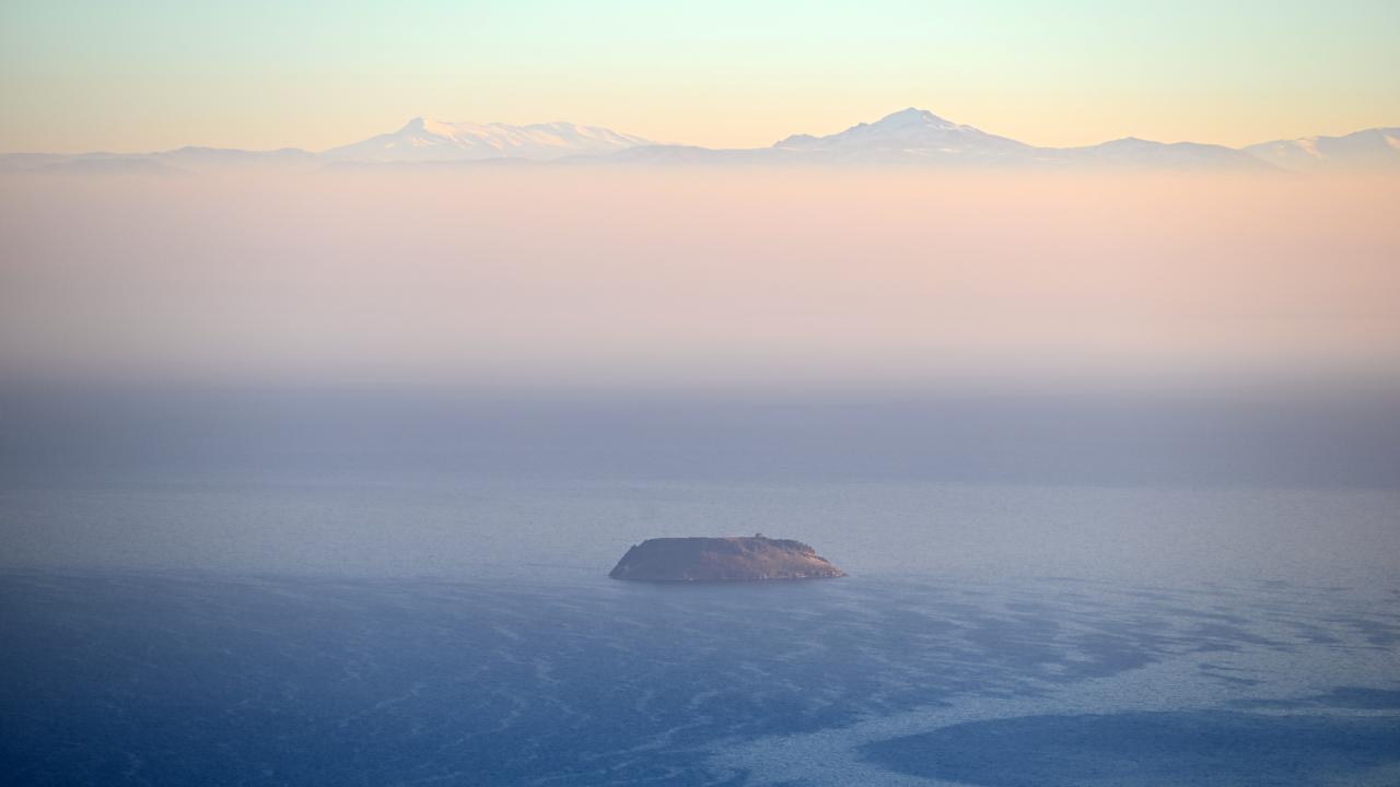 Van Gölü'nde sis görsel şölen yarattı 6