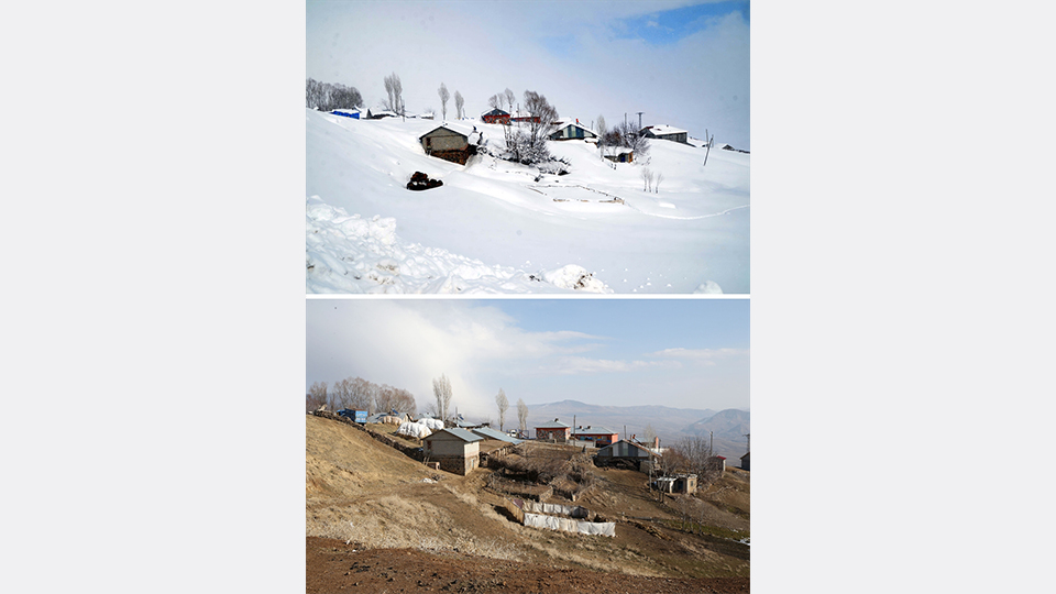 Geçen yıl evlerin kara gömüldüğü köy bu yıl kara hasret kaldı 10