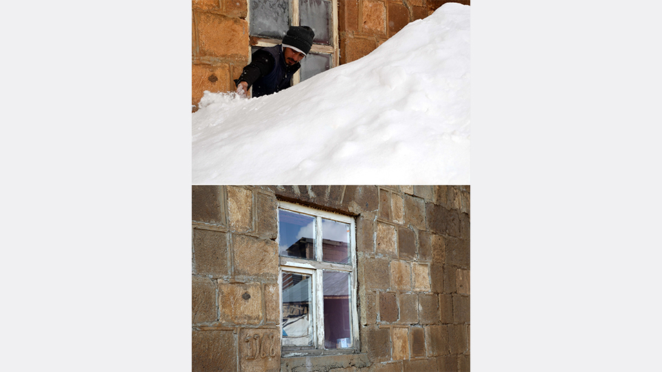 Geçen yıl evlerin kara gömüldüğü köy bu yıl kara hasret kaldı 8