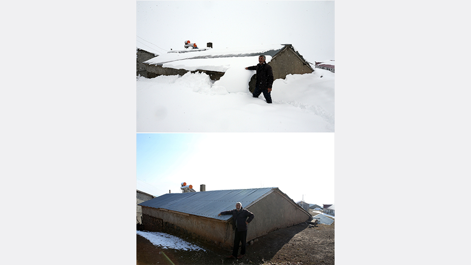 Geçen yıl evlerin kara gömüldüğü köy bu yıl kara hasret kaldı 5